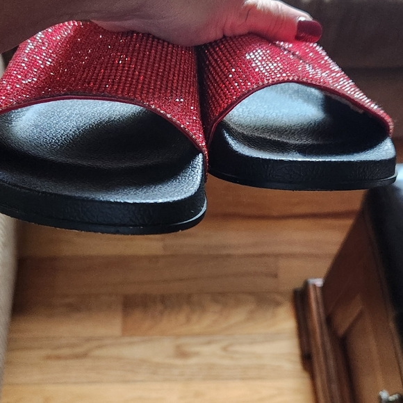 Red Rhinestone Slides - Picture 5 of 8